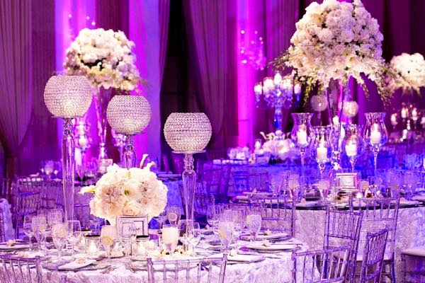 dcorations de table violet