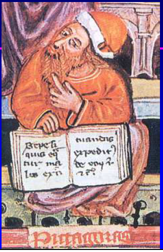 Portrait d'Hippocate tenant un manuscrit dans lequel il a crit son serment.