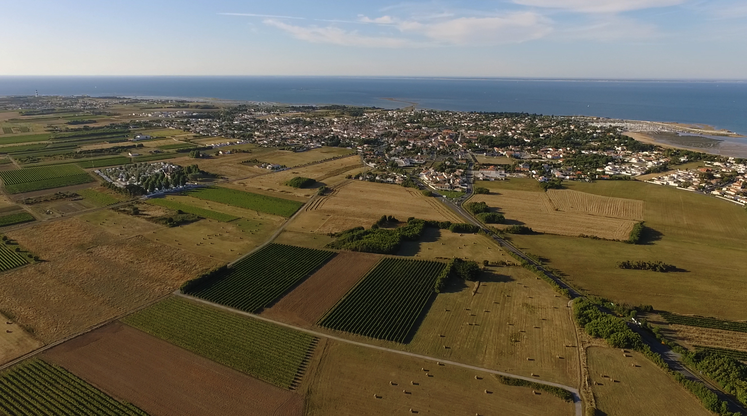 photo aérienne d'une ville de l'Ile d'Oléron