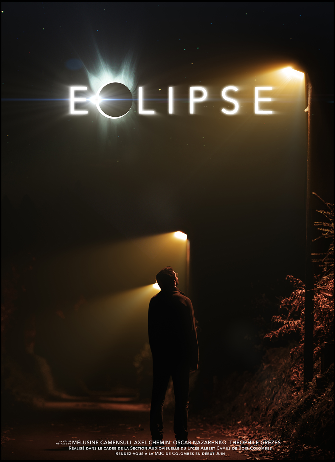 affiche d'Eclipse, court métrage du baccalauréat cinéma