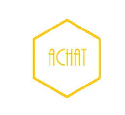 hexagon jaune avec l'inscription "Achat"