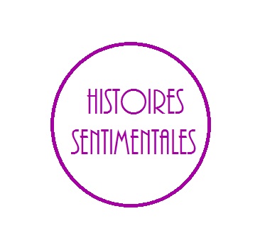 cercle violet avec au centre l'inscription "Histoires sentimentales"