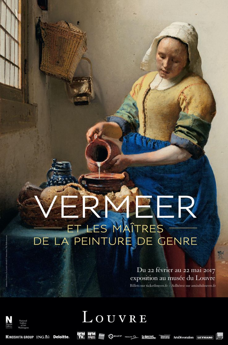 affiche de l'exposition Vermeer et les maitres de la peinture de genre